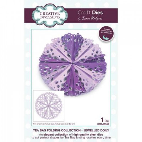 jewelled doily  - Jamie rodgers tea bag folding Die Collection CEDJR040